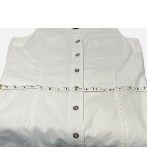 RAFAELLA WHITE DENIM BUTTON FRONT DRESS size 4 - Picture 7 of 8